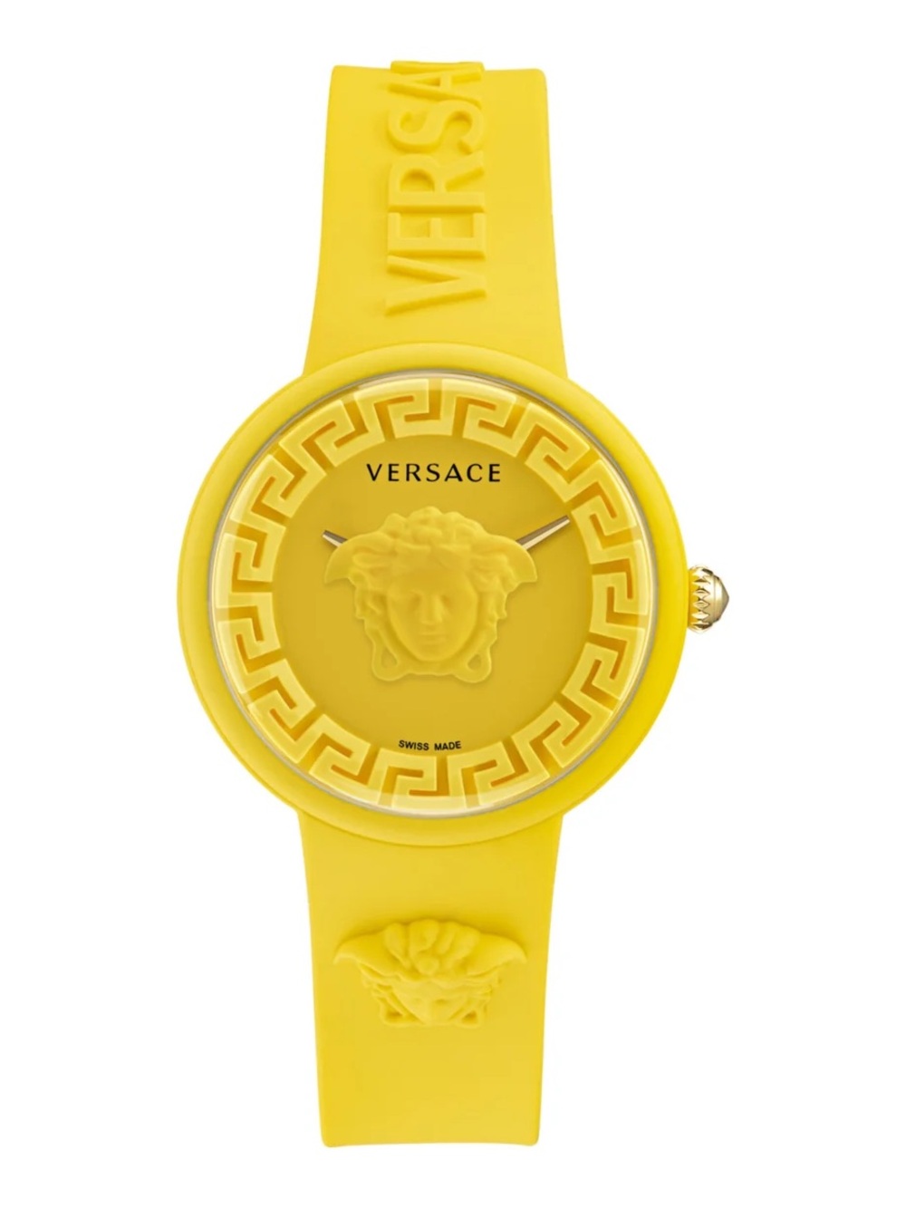 Versace Bright Yellow Medusa Silicone Women's Watch New never worn